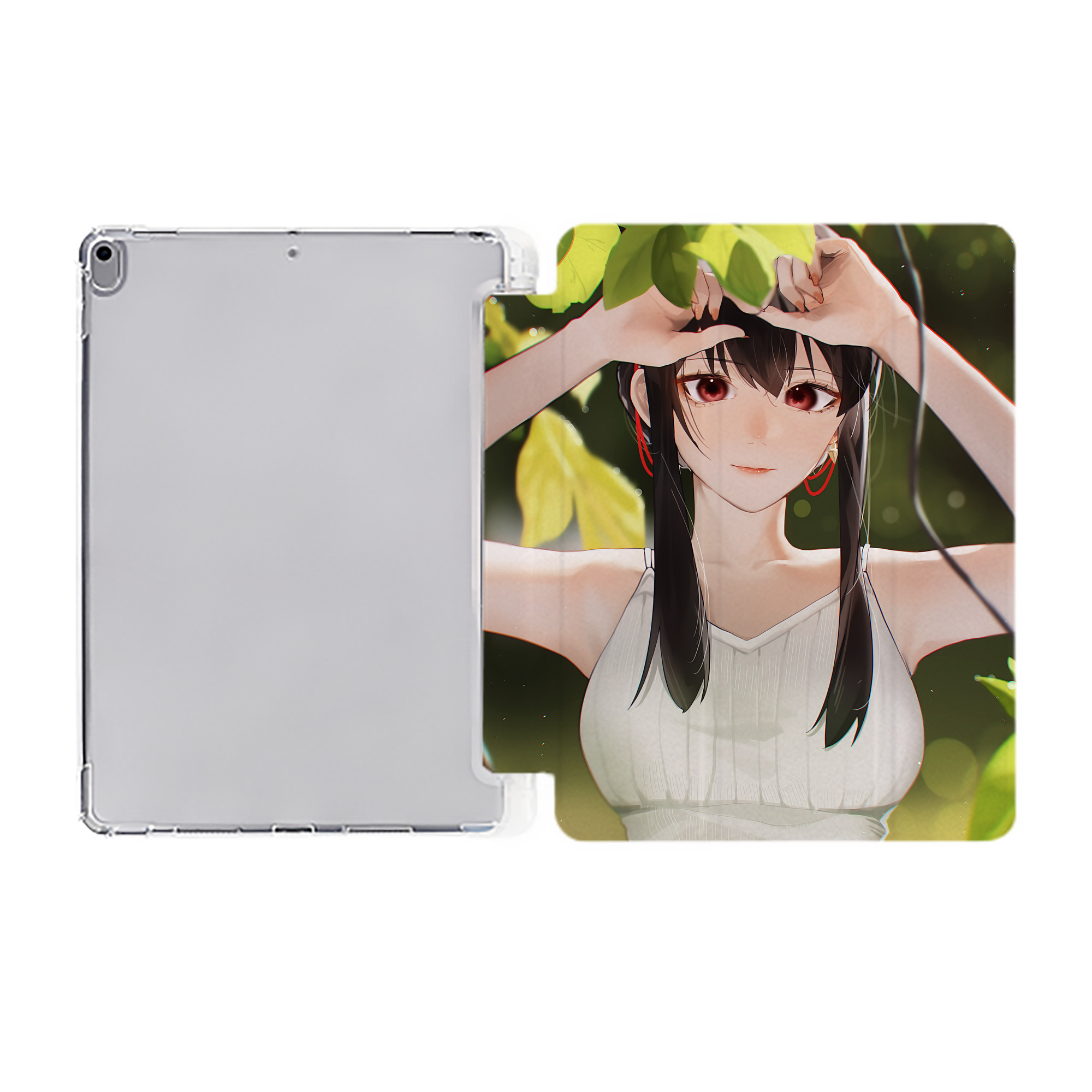 （画像用） SPY×FAMILY间谍家家酒 IPad ケース ペン収納付き 三つ折りスタンド PUレザー×シリコン 対応機種9.5/10.5/10.9インチ